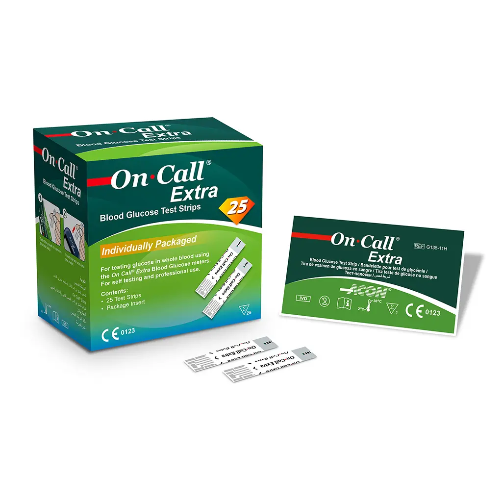 Que thử đường huyết [On Call® Extra Blood Glucose Test Strips]