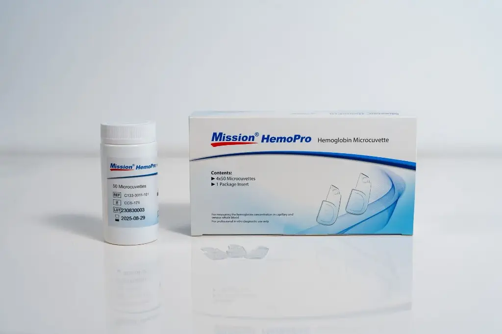 Microcuvette xét nghiệm định lượng hemoglobin [Mission® HemoPro Hemoglobin Microcuvette]