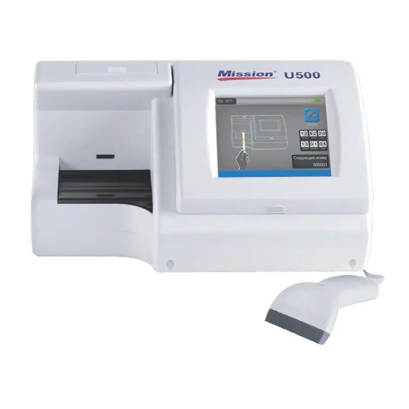G020303: 01 Máy phân tích nước tiểu Mission® U500, 01 x hộp 100 que thử Mission® 11 thông số (đóng lọ)